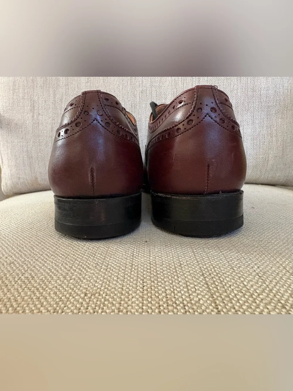 Church's Custom Made Diplomat Burgundy Brown Cap Toe Oxford Dress Shoe US 8.5D